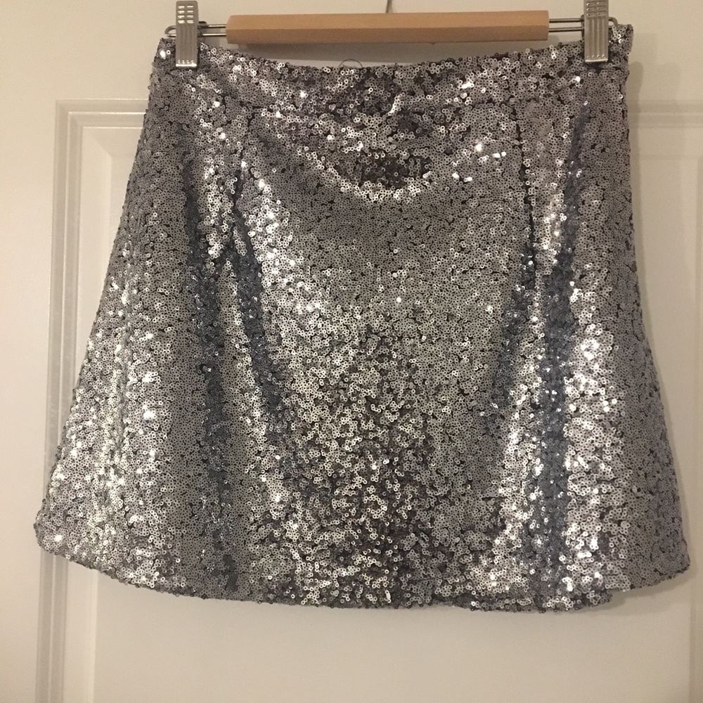 Sequined Silver Skirt Size Medium